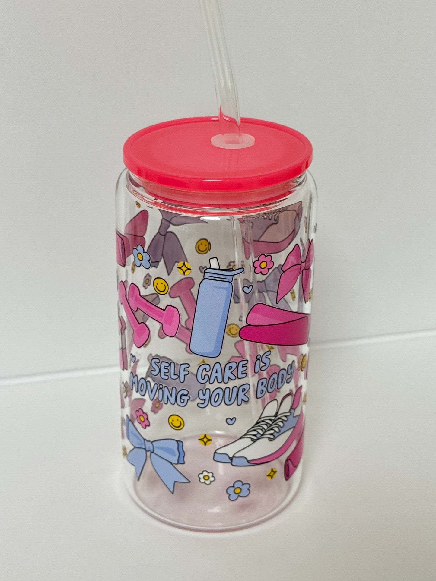 Self care-glass cup 16oz