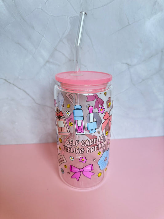 Self Care-Glass cup 16oz